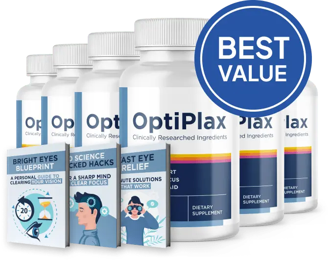 OptiPlax 6-bottle best value bundle with 3 free bonuses